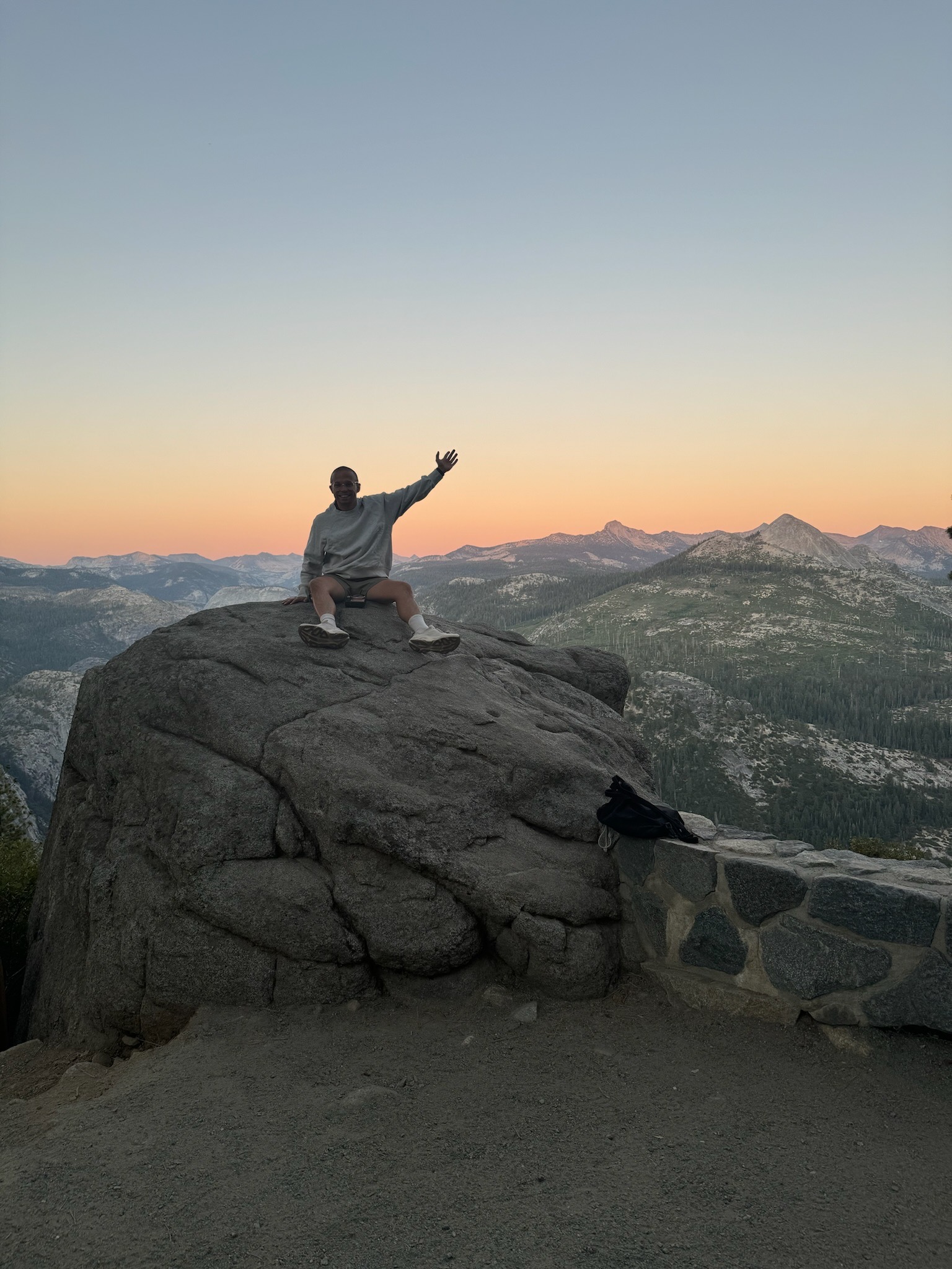 Summit view at dusk, Yosemite National Park